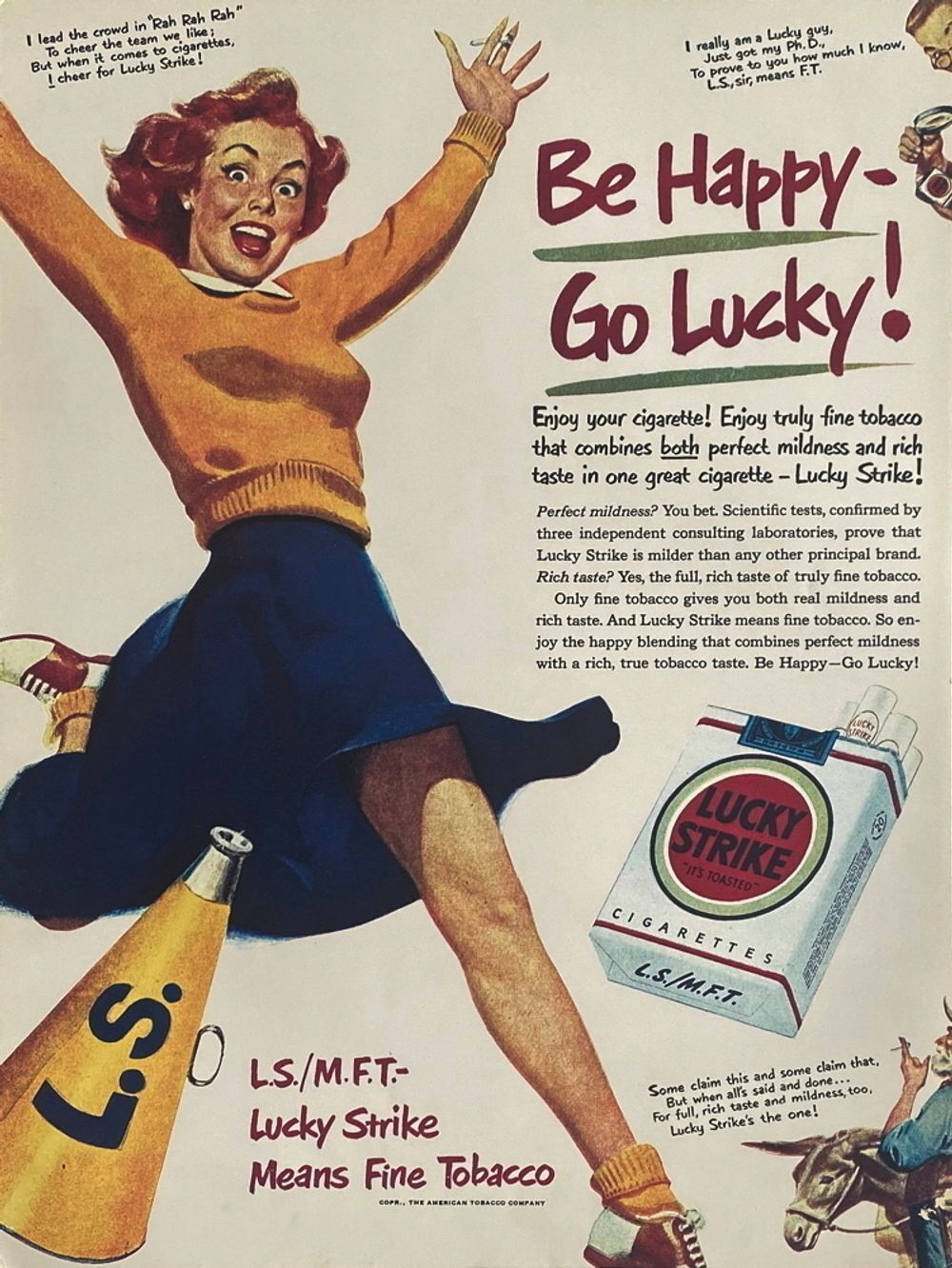 Collectif   Publicite Screenprint Be Happy   Go Lucky   Lucky Strike Advertising II (Large) 1980
