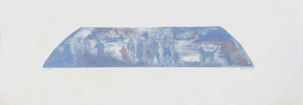 Monique Pehem (Breton Prouté) Gesigneerde Ets Bod Du Lac Au Clair De Lune 2005