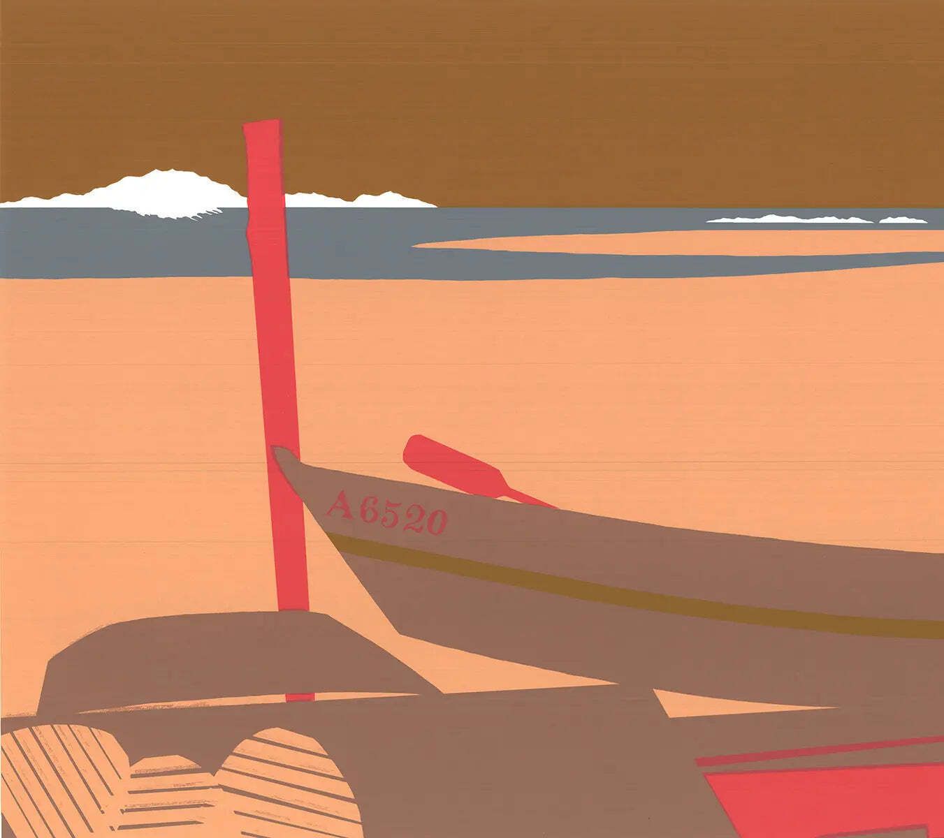 Jan Roy Cape Cod Coast 1984 Original Serigraph Coastal Poster photo for sale