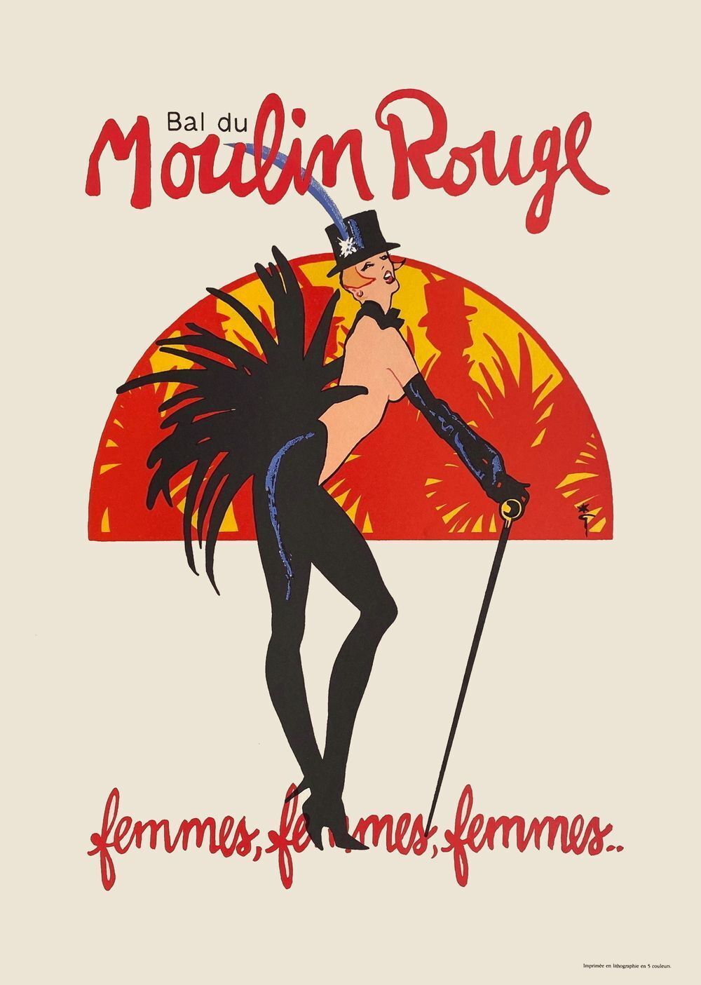 René Gruau Poster Moulin Rouge   Femmes, Femmes, Femmes 2009