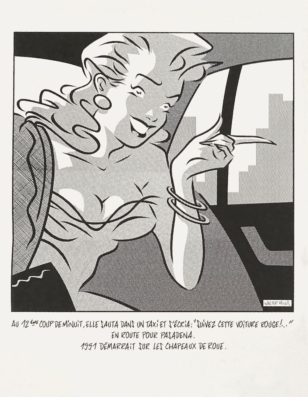Walter Minus Screenprint Au 12ème Coup De Minuit 1991