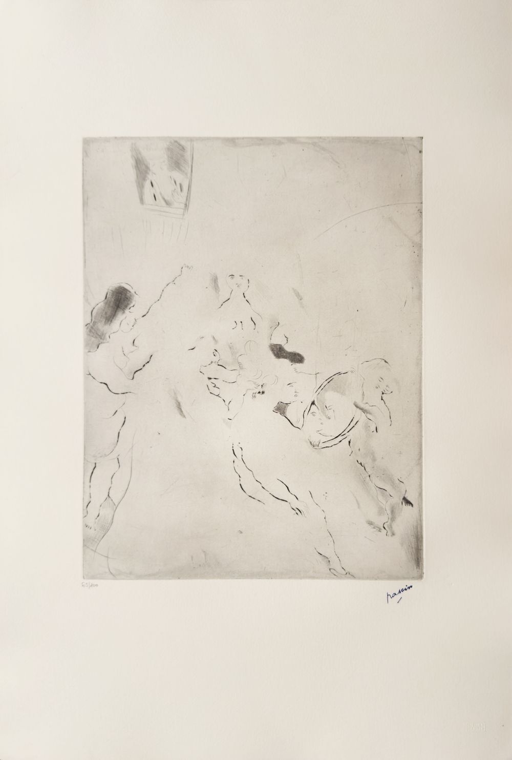 Eau-forte Jules Pascin Toilette de Bethsabée 1980