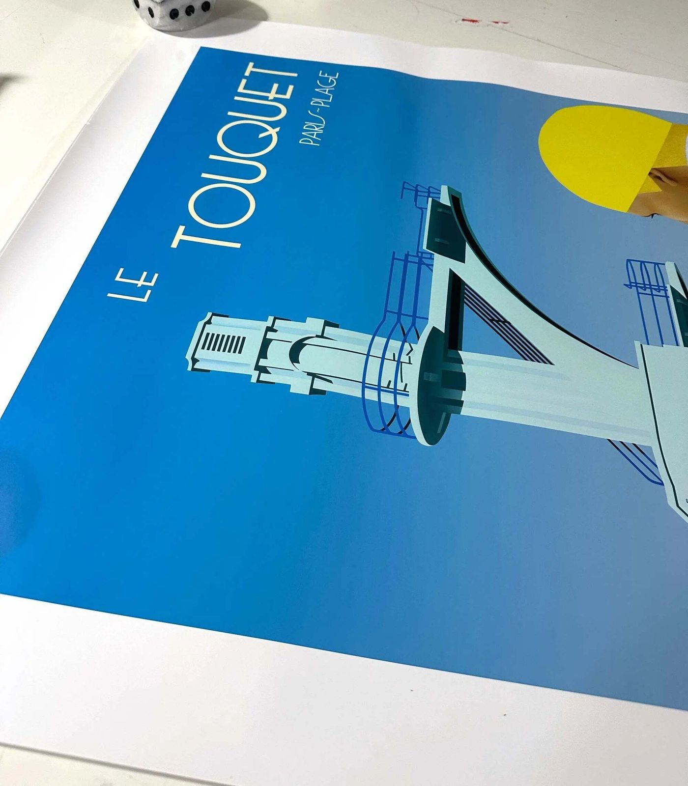 Le Touquet Paris Plage Poster, met de hand gesigneerd door Razzia photo furniture