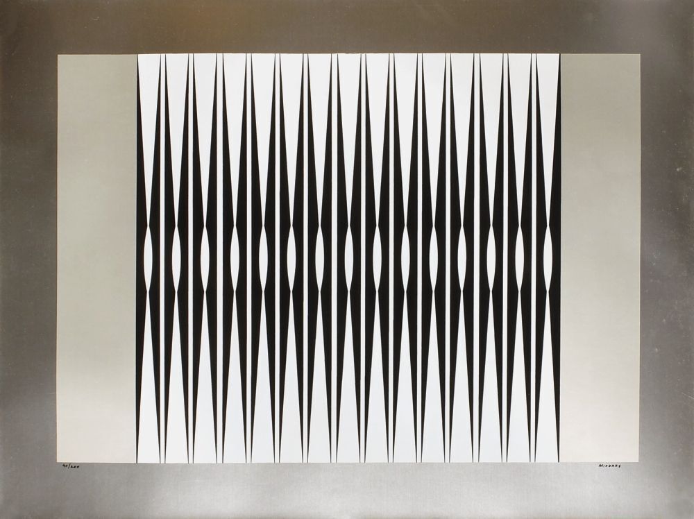 Sérigraphie signée Dordevic Miodrag, Composition Cinétique, 1975