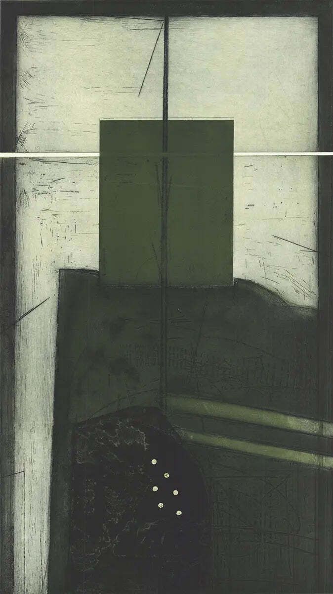 Karl Fred Dahmen Original Signed Untitled 1971 Abstract Etching Art Print photo for sale
