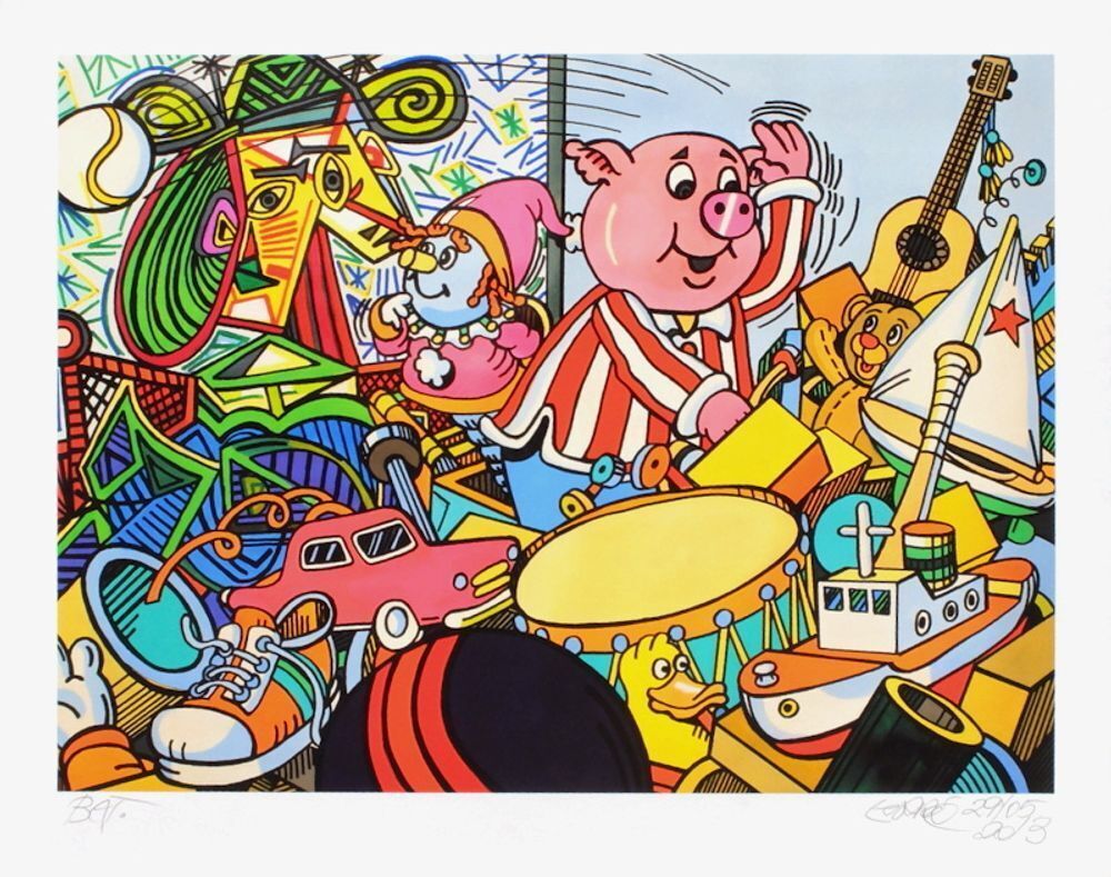 Gudmundur Erro Gesigneerde Archival Pigment Print Les Jouets 2013