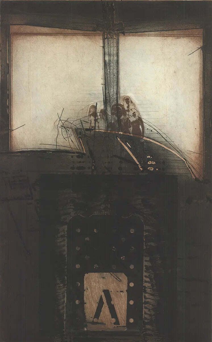 Karl Fred Dahmen Signed Untitled 1971 Original Abstract Etching Print photo for sale