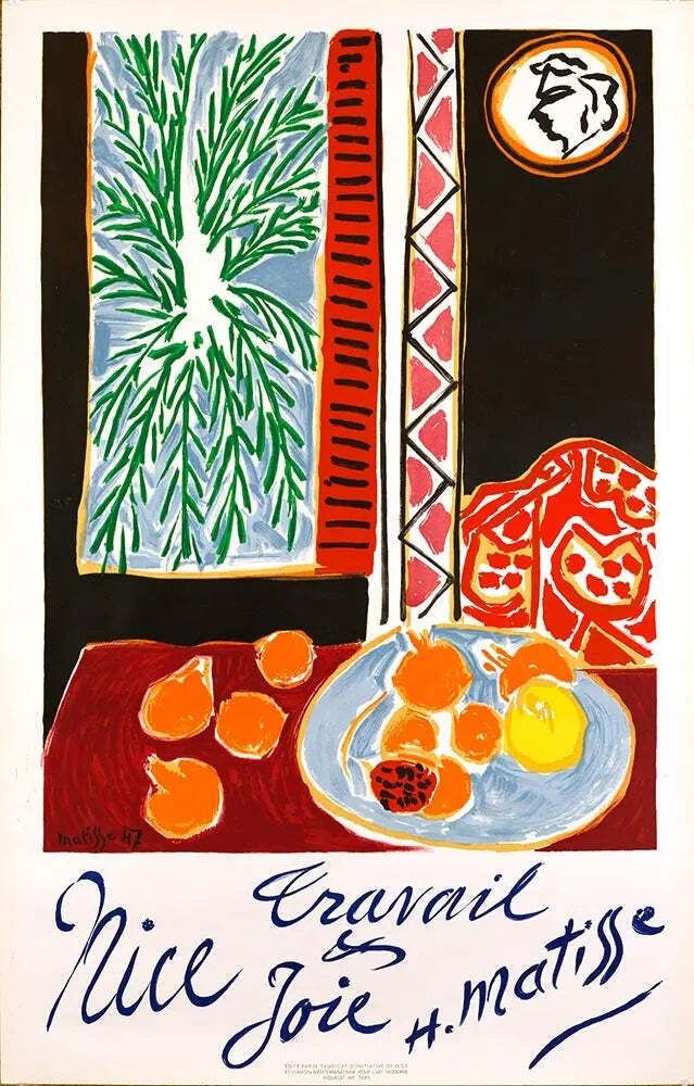 Lithographie sur pierre originale Henri Matisse Nice Travail & Joie, 1947