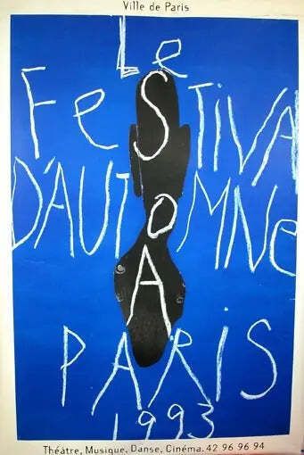 Original 1993 Jean Charles Blais Festival D'automne Paris Serigraph Poster