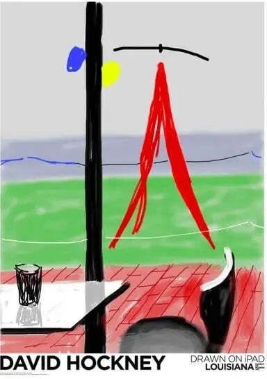 David Hockney Me Draw 2011 Originele Tentoonstellingsposter Art