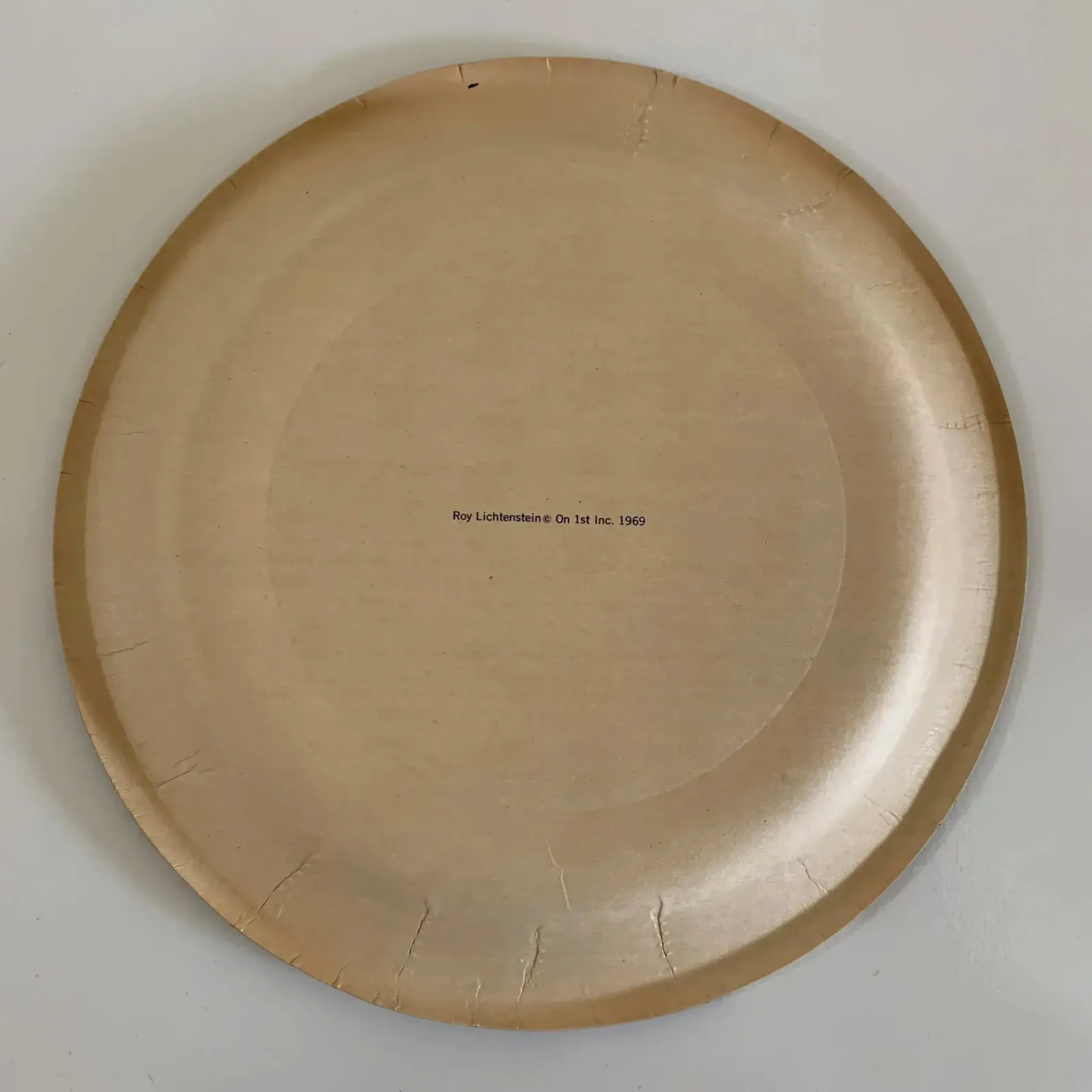 Assiette en papier Roy Lichtenstein, édition limitée, sérigraphie Pop Art, 1969 photo for sale