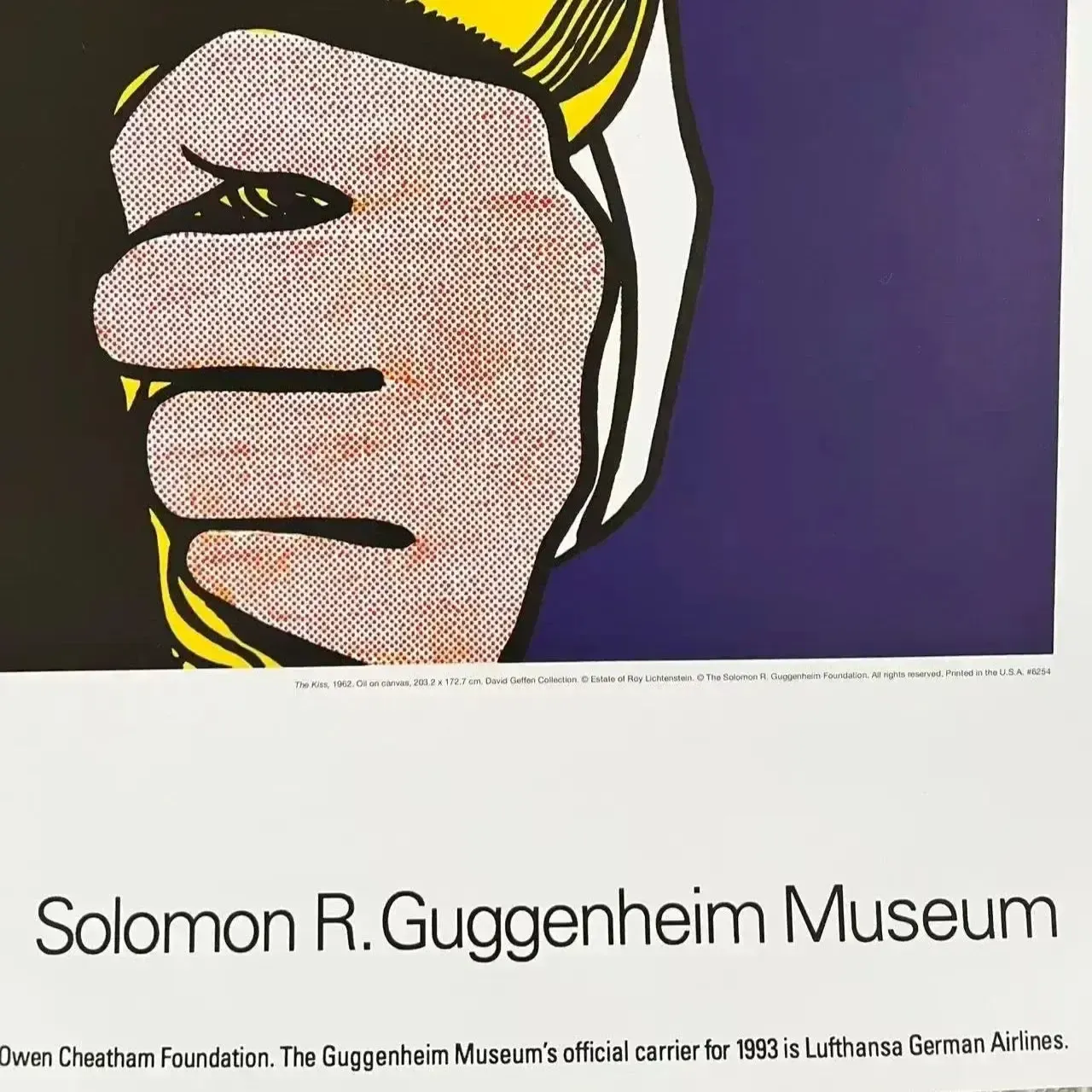Roy Lichtenstein The Kiss Guggenheim 1993 Limited Edition Screen Print photo 761.0