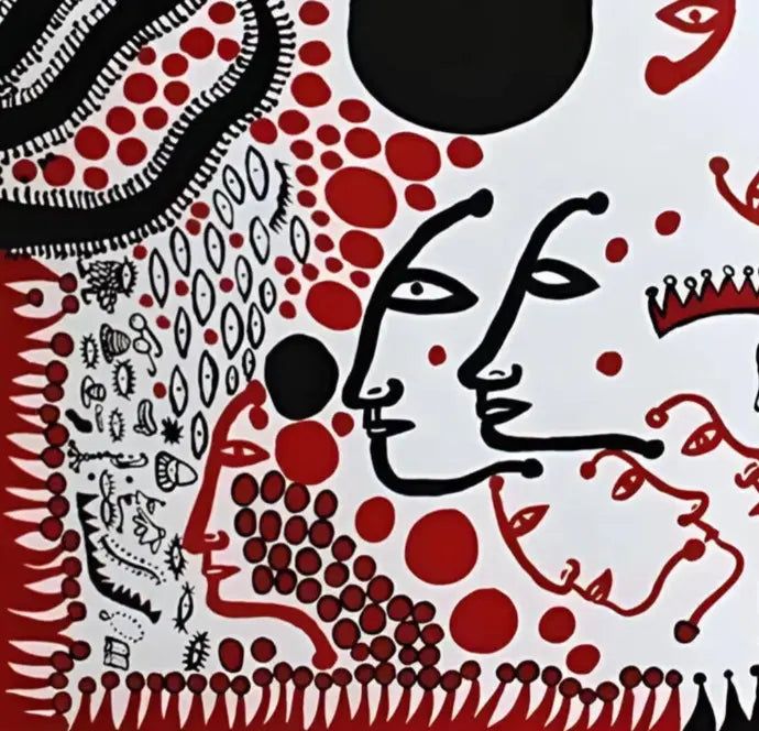 Lithographie offset Yayoi Kusama I Want To Sing My Heart Out photo furniture