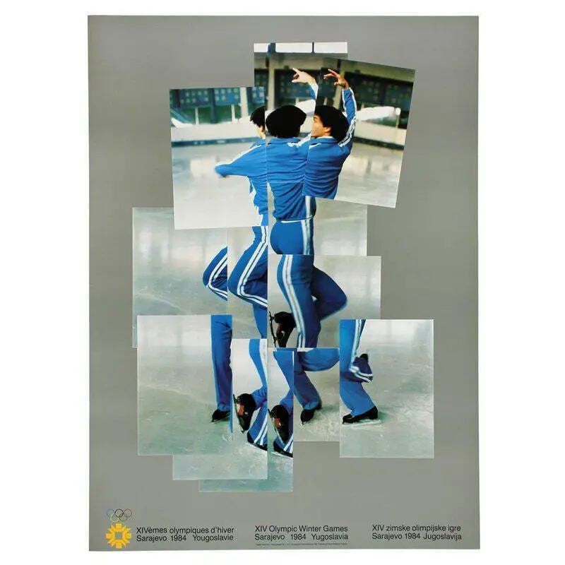 David Hockney 1984 Sarajevo Winter Olympics The Skater Art Poster