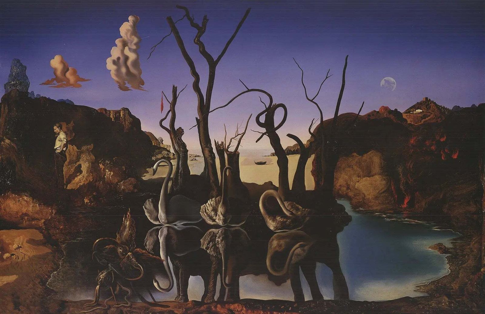 Salvador Dali Reflection Of Elephants 2001, affiche lithographique surréaliste photo furniture