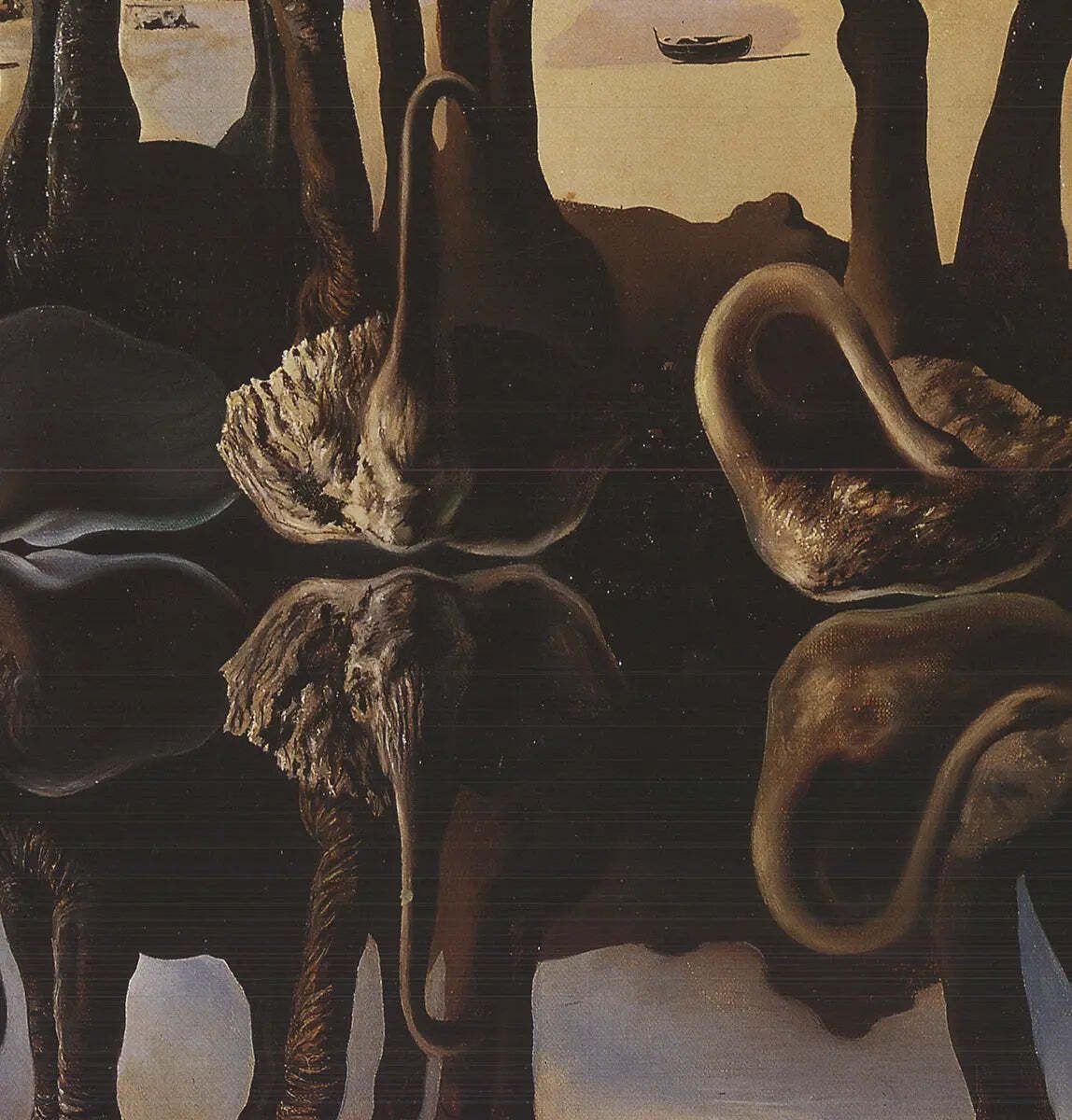Salvador Dali Reflection Of Elephants 2001 Surrealist Art Lithograph Poster photo Kunst