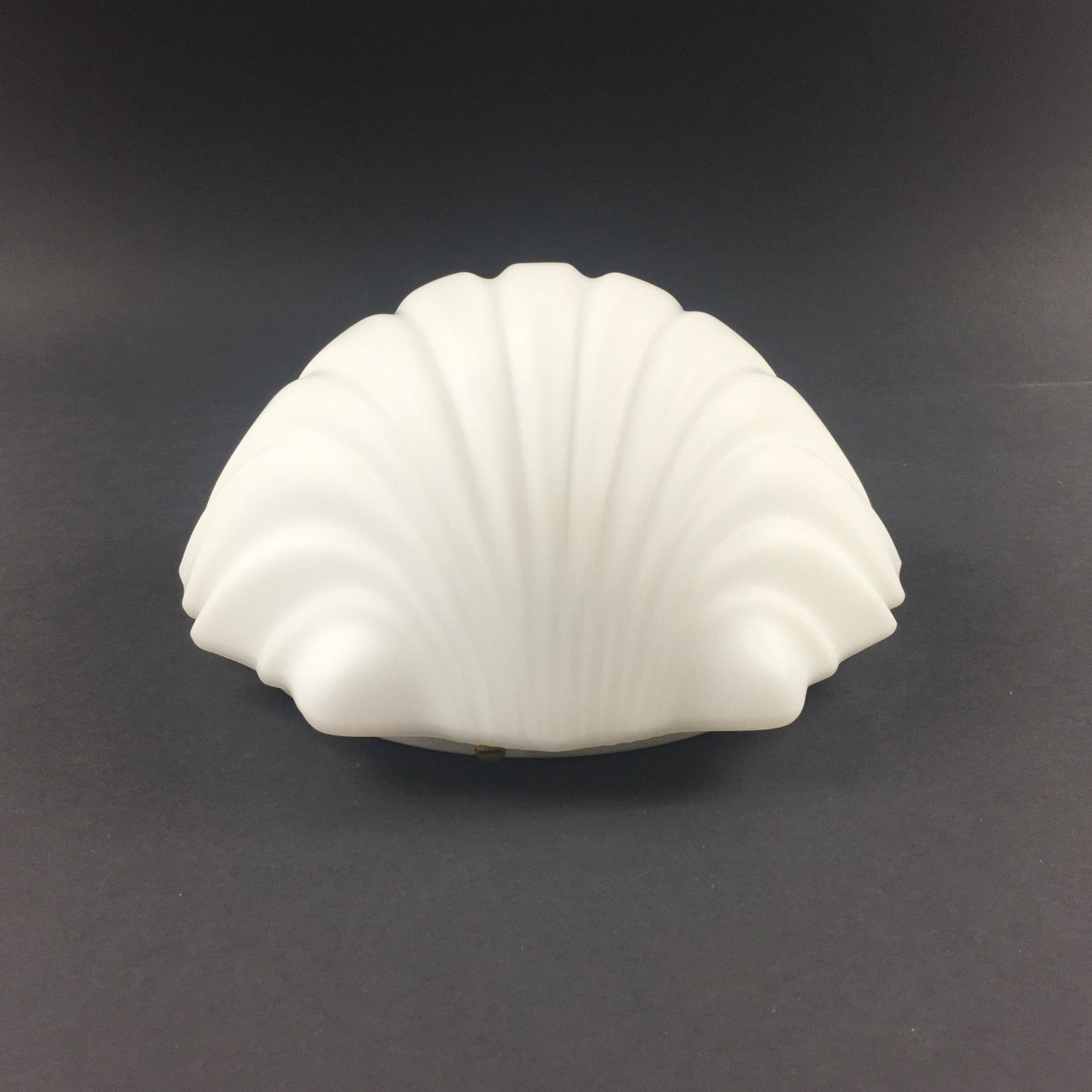 Set Of 4 Vintage Shell Shaped Opaline Glass Wall Lamps From Limburg, Germany, 1970s photo vintage