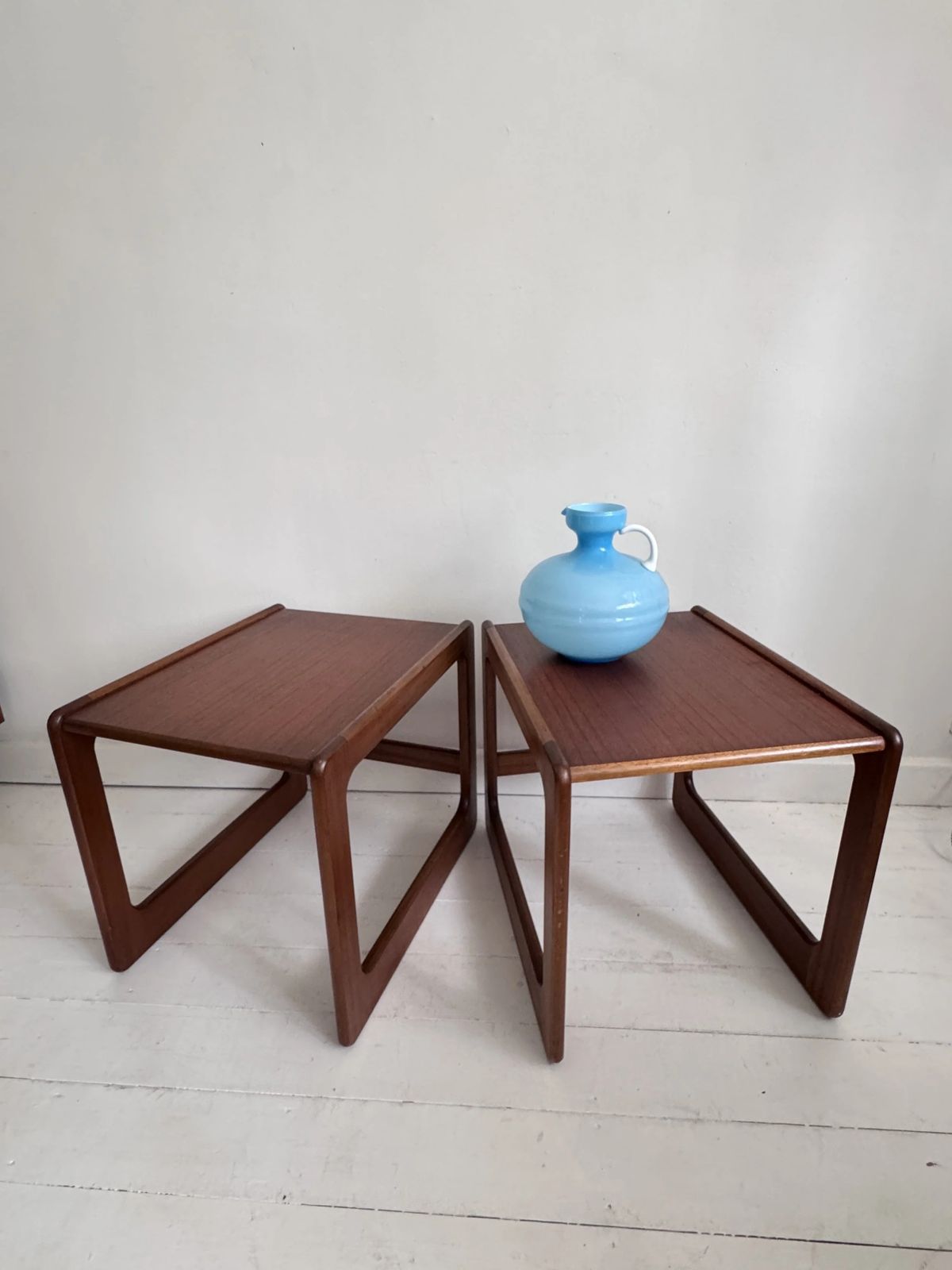 Danish Sleigh Leg Side Tables After Salin Nyborg