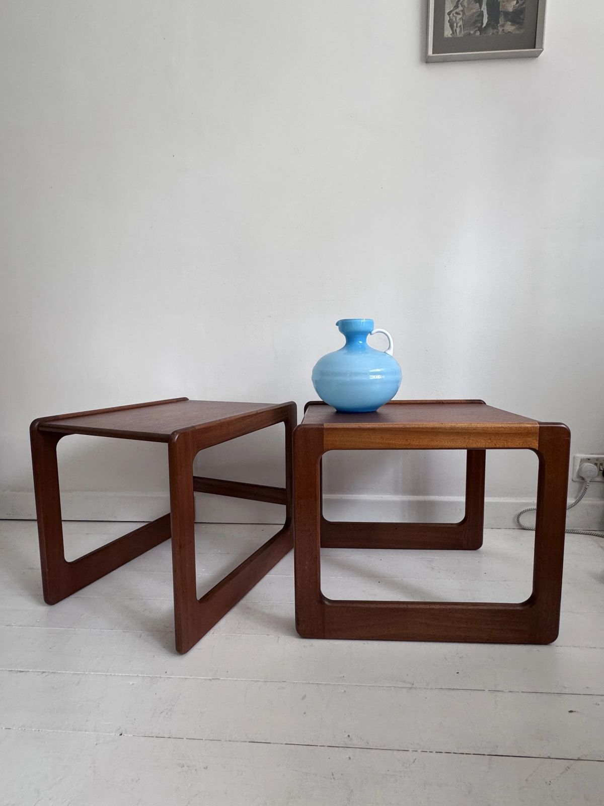 Danish Sleigh Leg Side Tables After Salin Nyborg photo 345.0