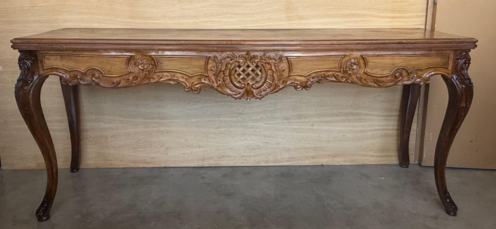Console convertible de style Louis XV en bois sculpté à la main photo furniture