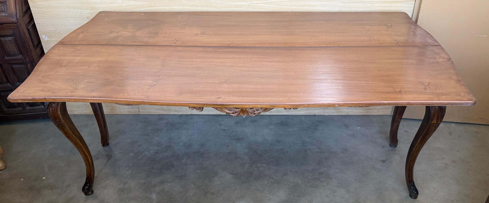 Console convertible de style Louis XV en bois sculpté à la main photo vinterior