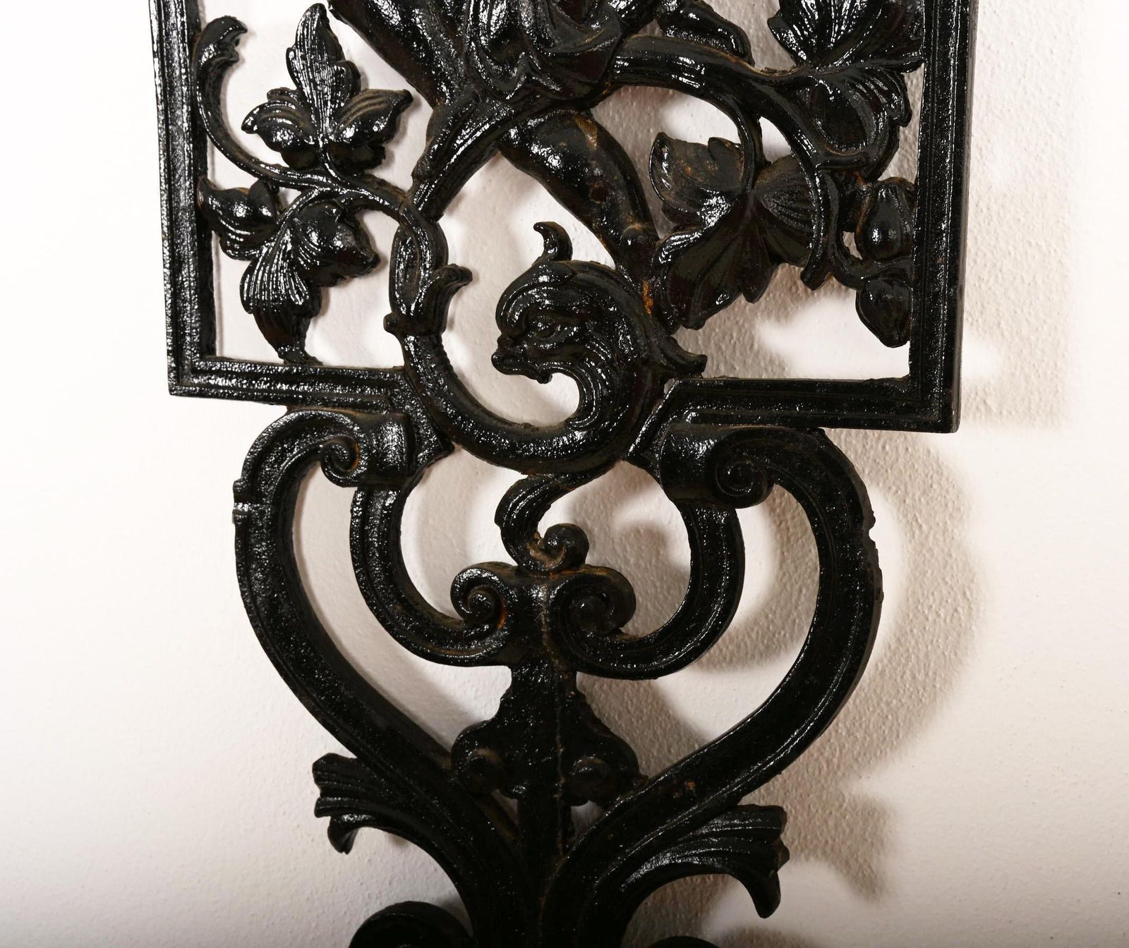 Cast Iron Wall Decoration Railing Element From Late 19th Century photo vinterior