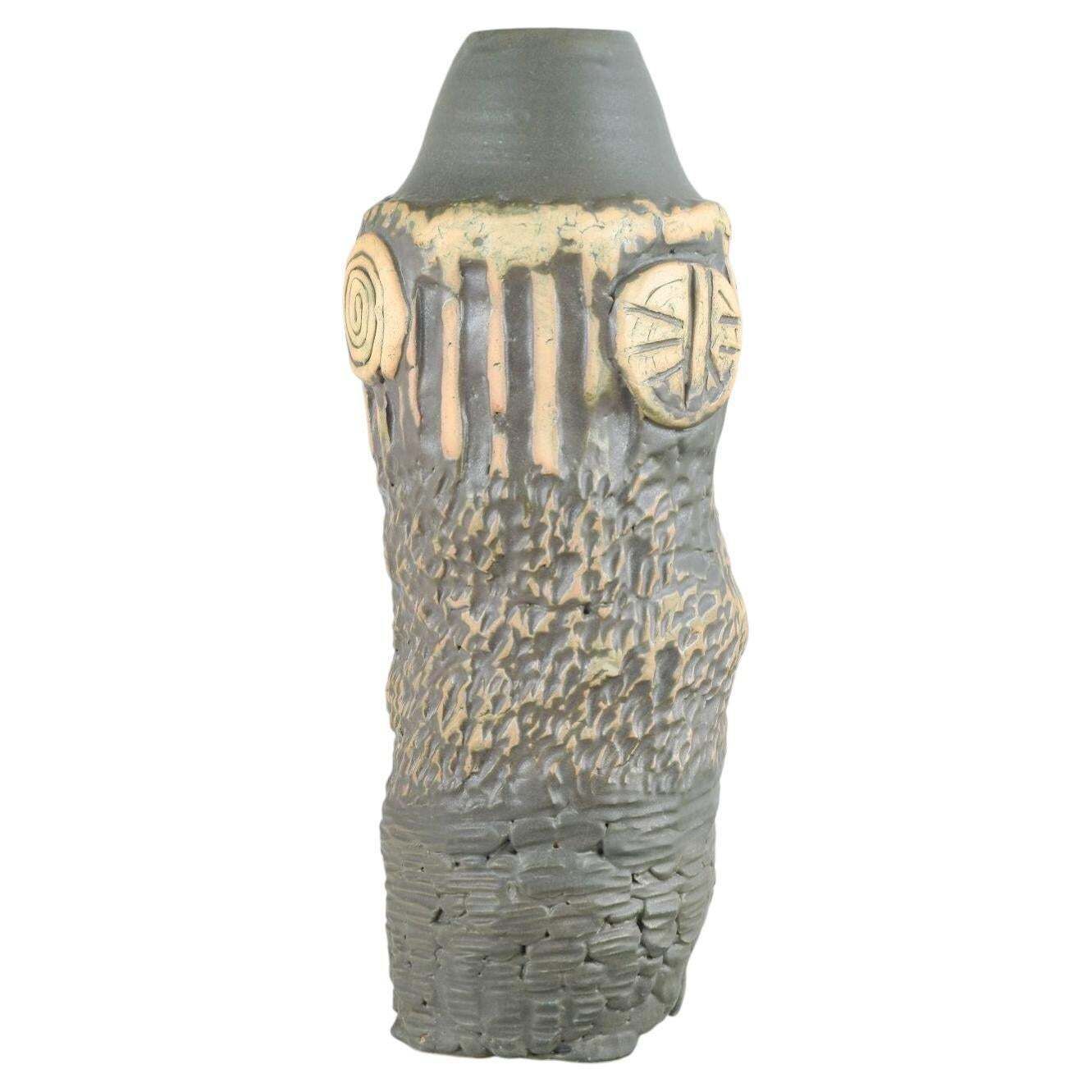 Bernard Rooke. Large Sculptural Floor Vase In Stoneware. 1960s/70s