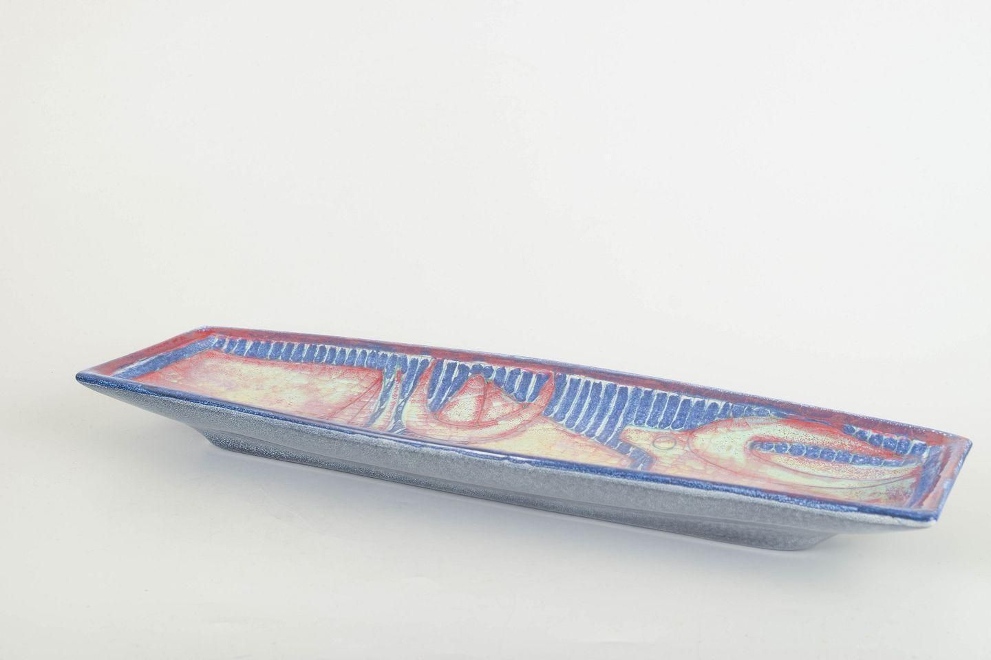 Marianne Starck voor Michael Andersen. Grote Stoneware Schaal Met Grafisch Motief. photo furniture