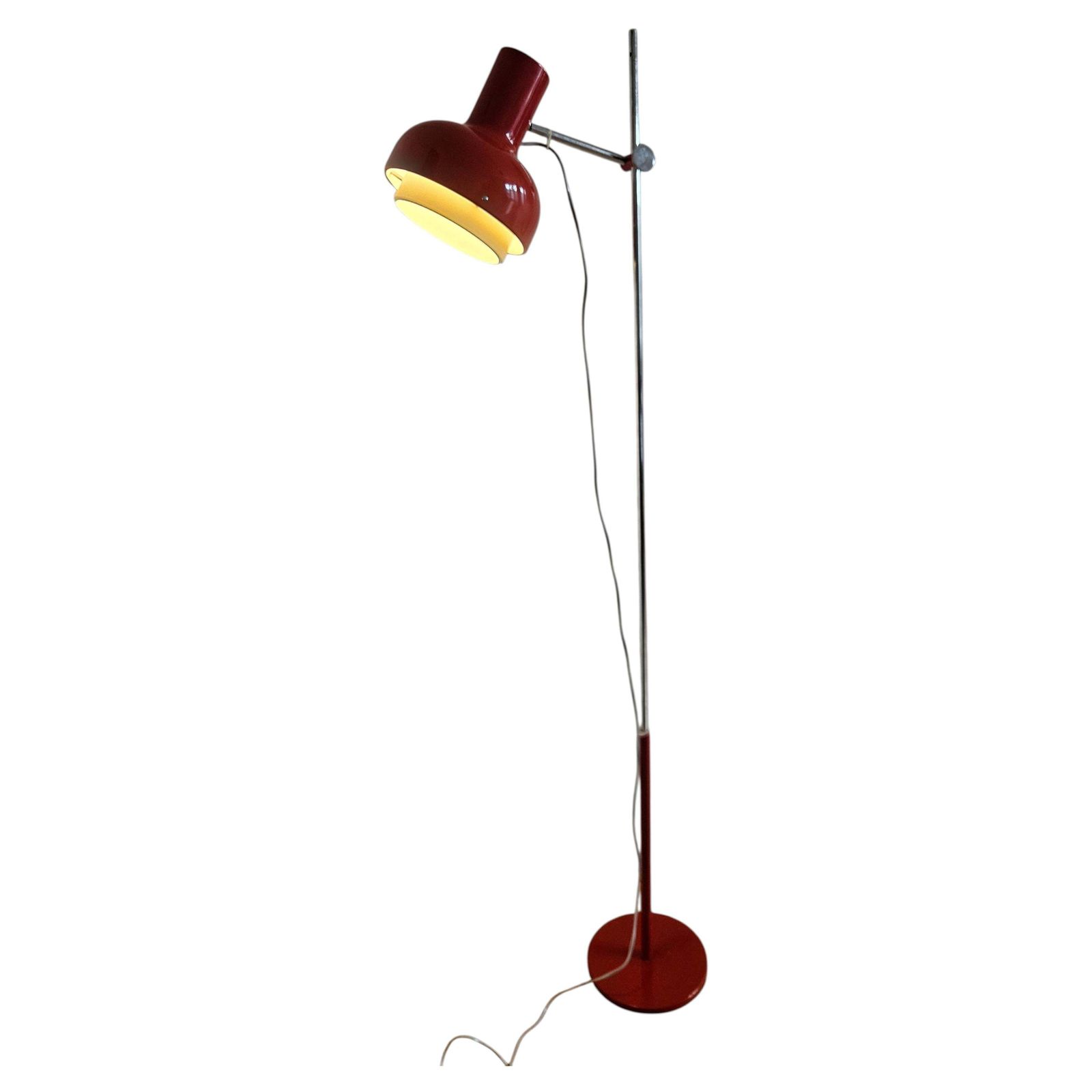 Lampe de sol mid-century réglable Napako, par Josef Hurka, années 1970