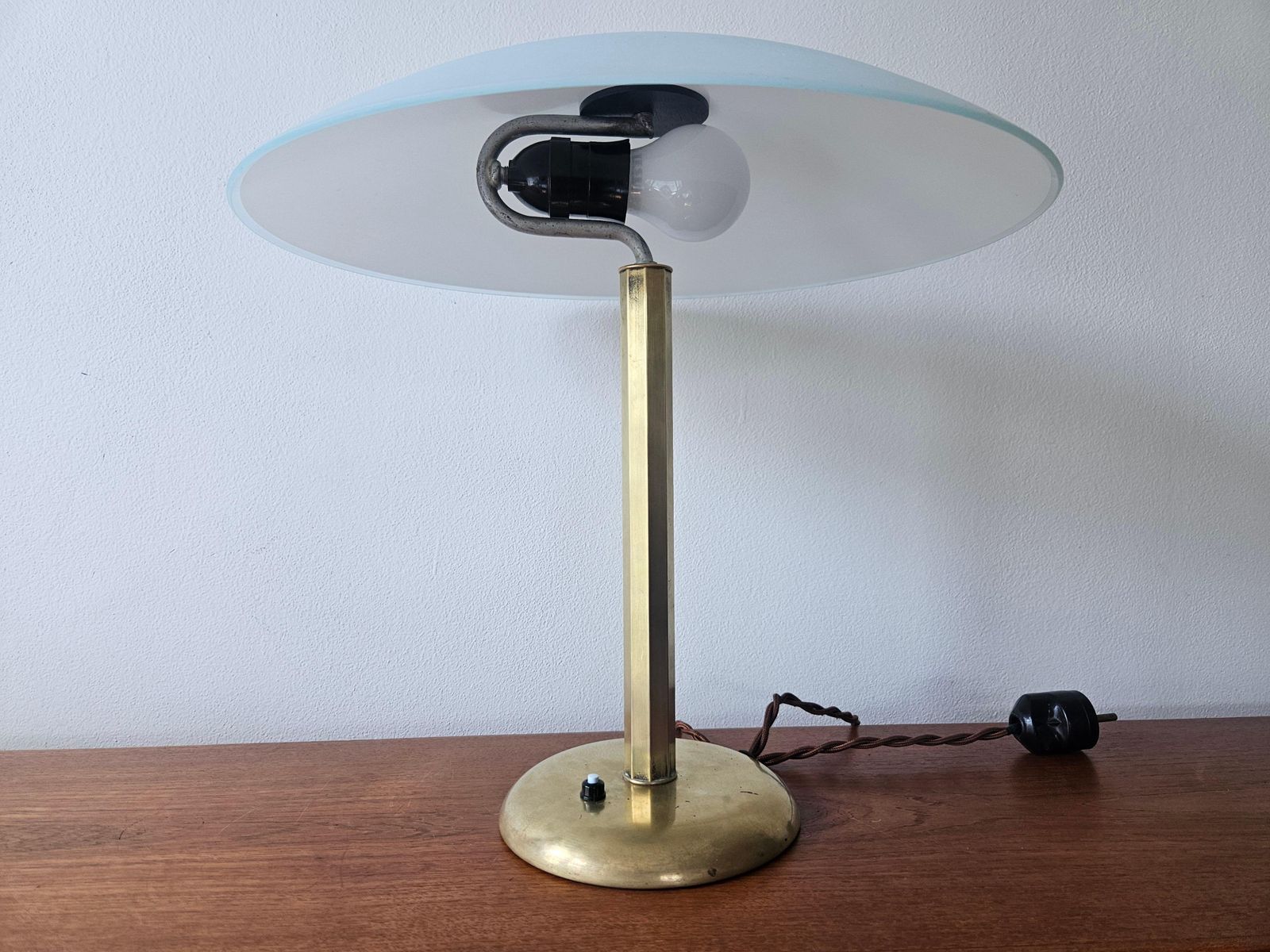 Zeer zeldzame art deco tafel- of bureaulamp, Duitsland, jaren 1930 photo vintage