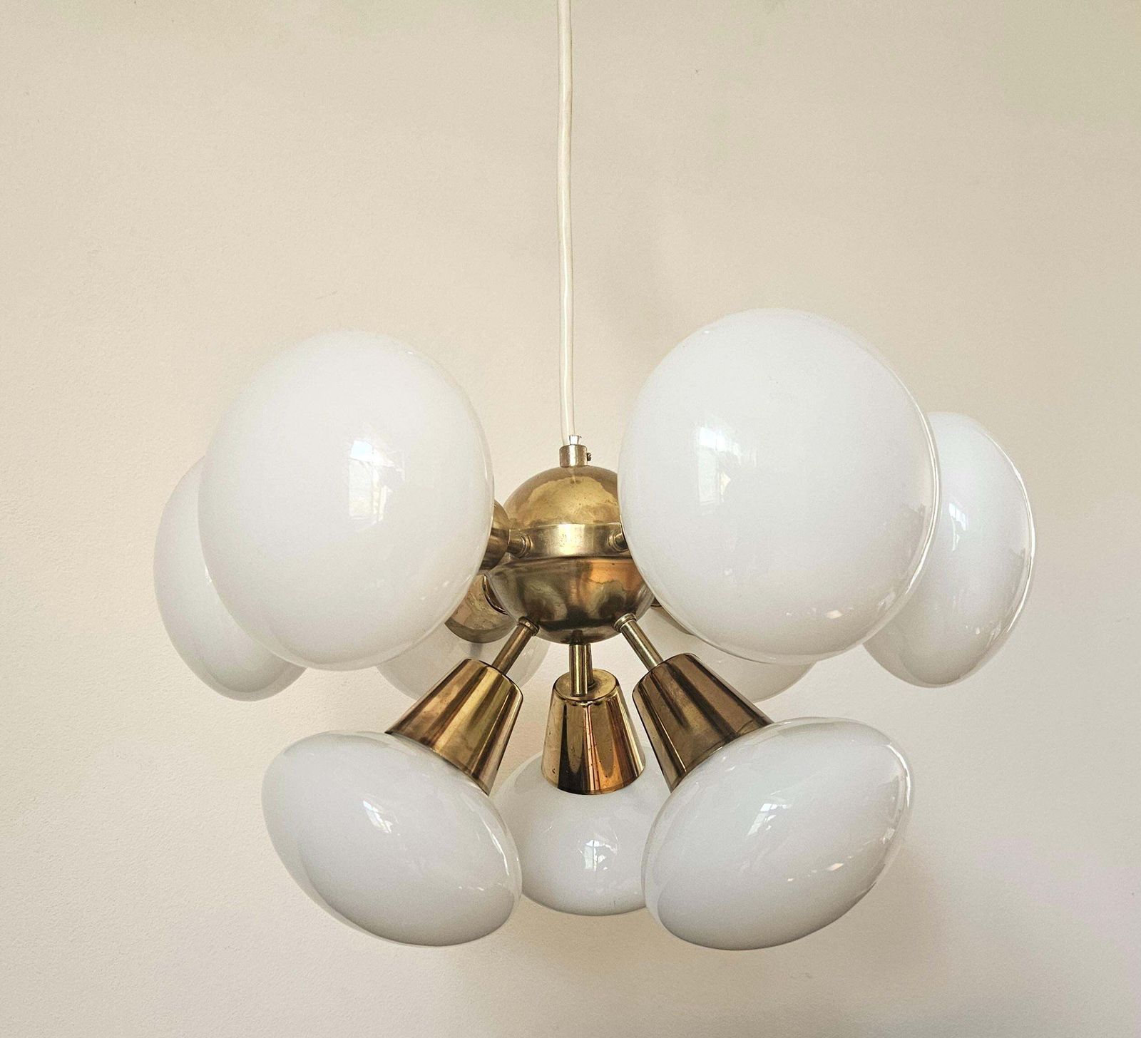 Zeldzame mid-century Sputnik-kroonluchter, Kamenický Šenov, jaren 1970 photo 912.0