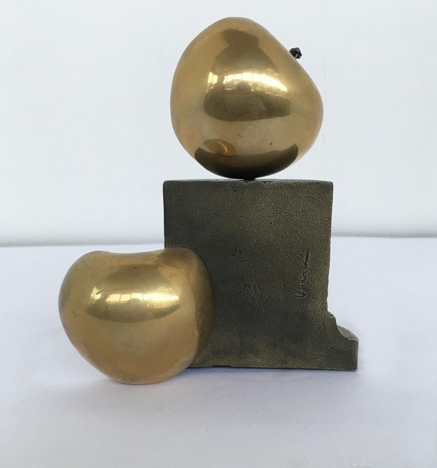 photo vintage Sculpture abstraite en bronze Vanni Viviani Monumentalmente Vostro, Italie