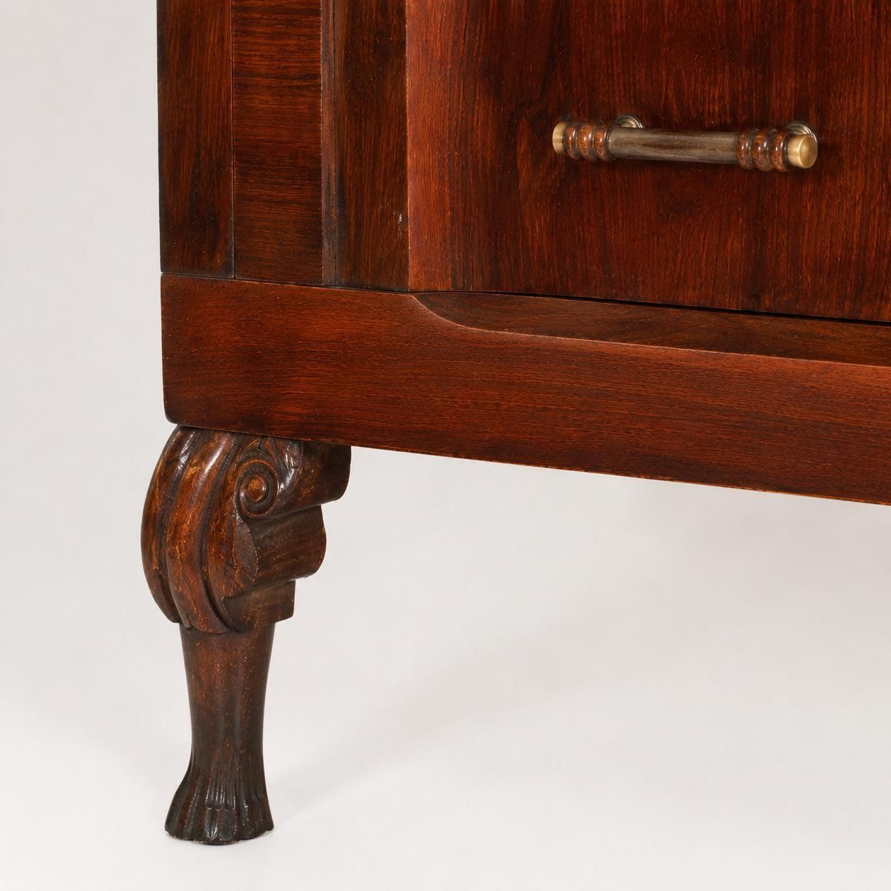 19e-eeuwse Italiaanse Venetiaanse Charles X mahonie commode met Portoro marmeren blad photo buy