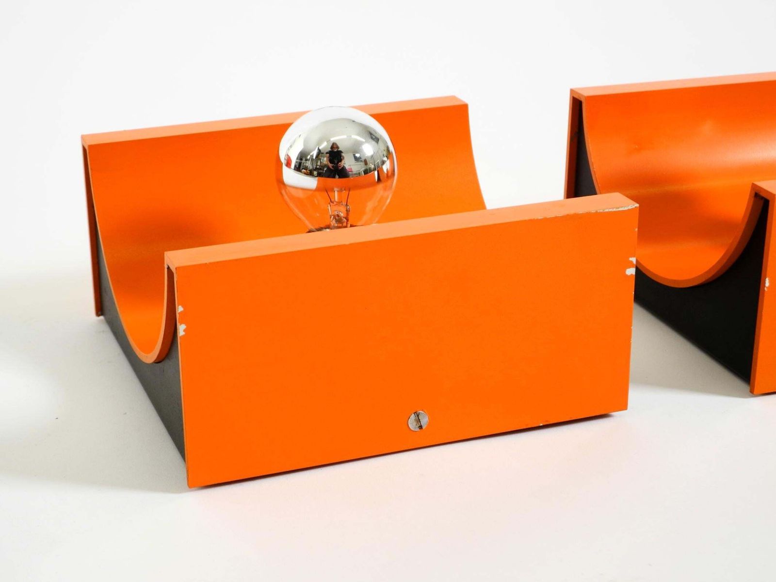786.0 Een paar Space Age metalen wandlampen uit de jaren 1960 van Klaus Hempel voor Kaiser Leuchten photo