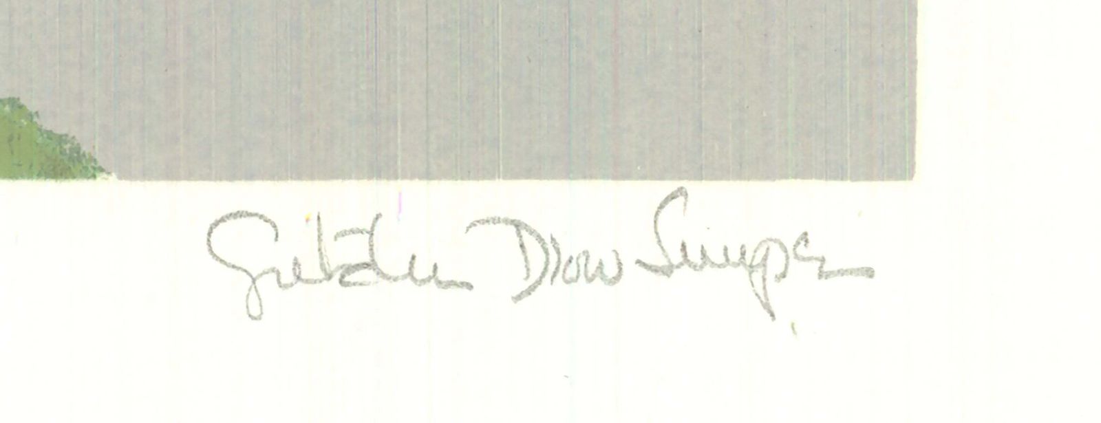 Sérigraphie signée en édition limitée, Gretchen Dow Simpson, Jamestown, Rhode Island photo furniture