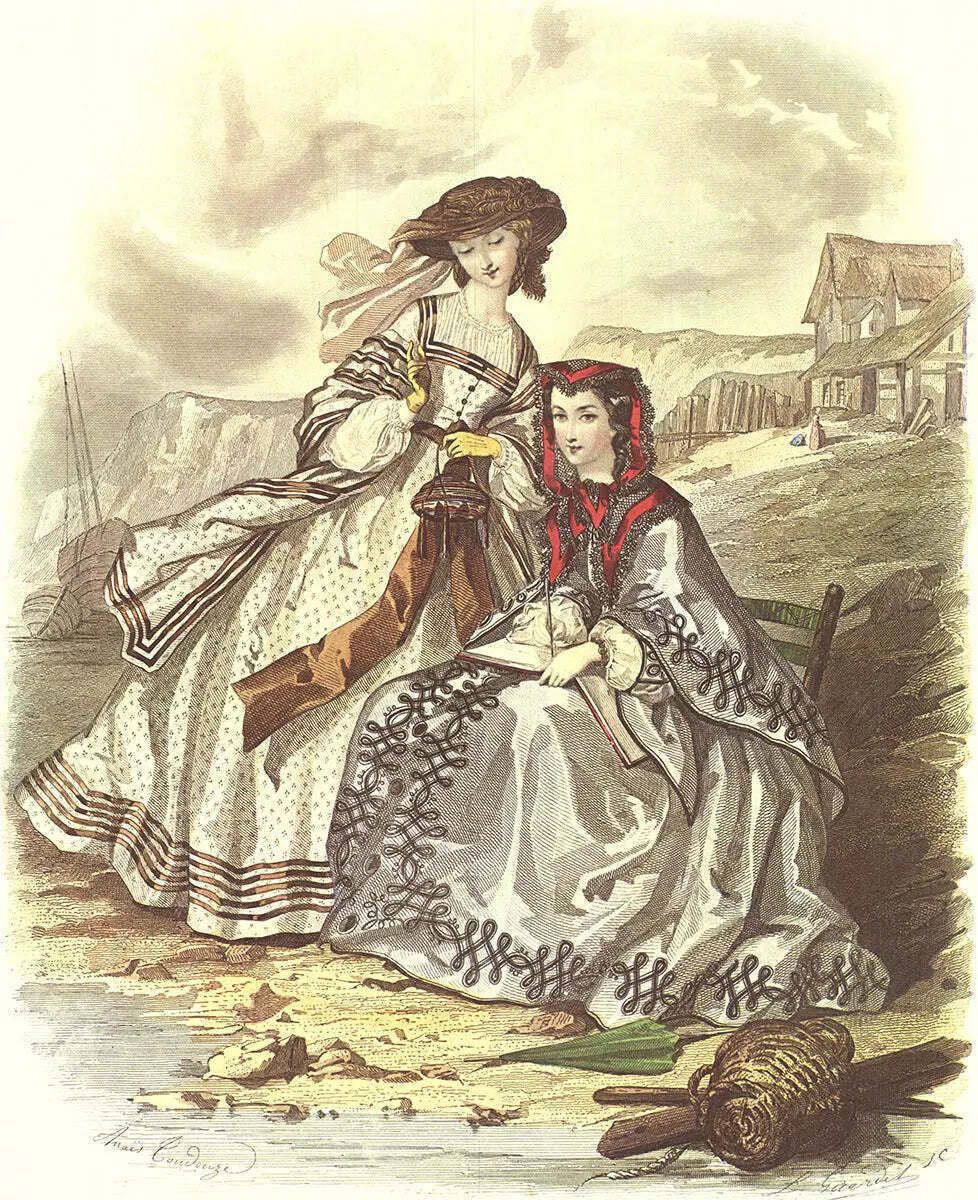 Lithographie offset vintage La Mode Illustrée n° 222 photo furniture