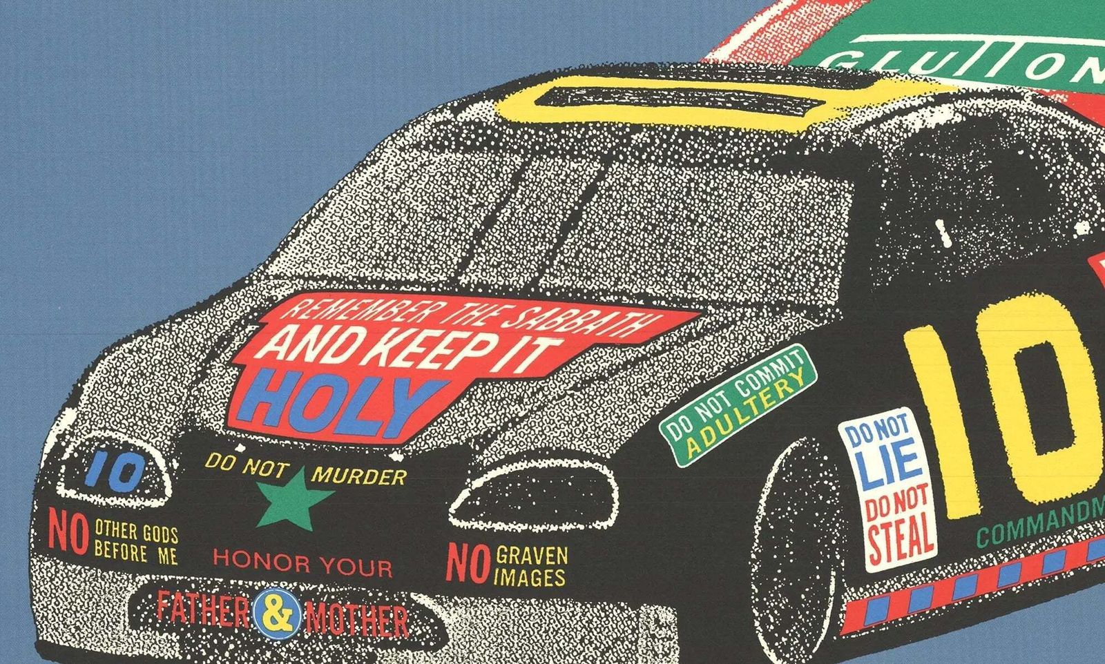 Seymour Chwast Cars VIII 1996 Offset Lithografie Kunstposter photo for sale