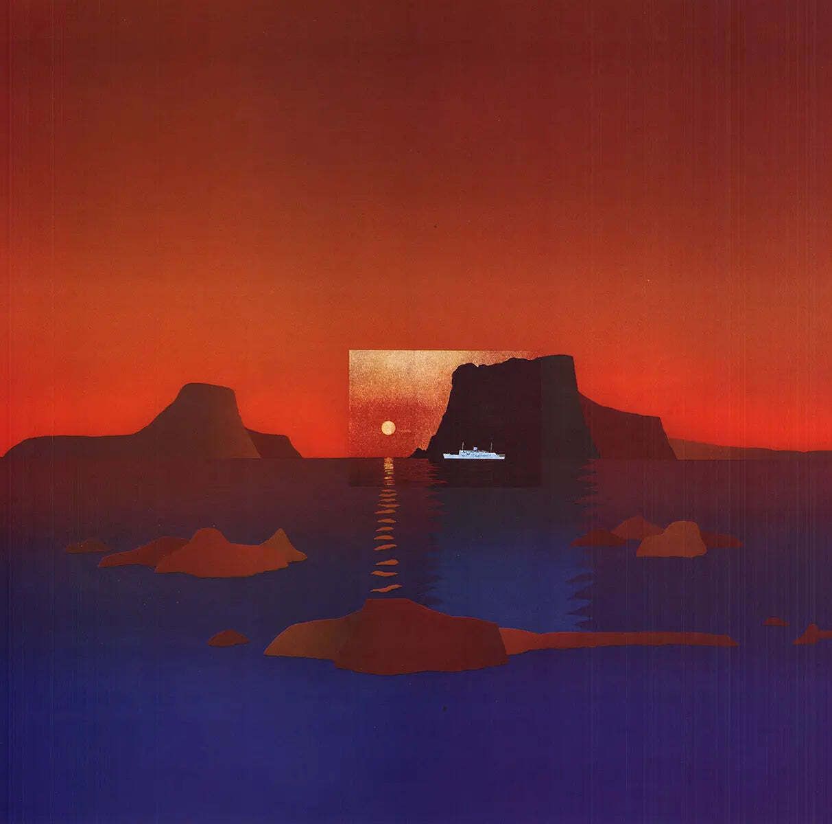 Jean Michel Folon I'm Writing From 1986 Originele Tentoonstellingsposter photo furniture