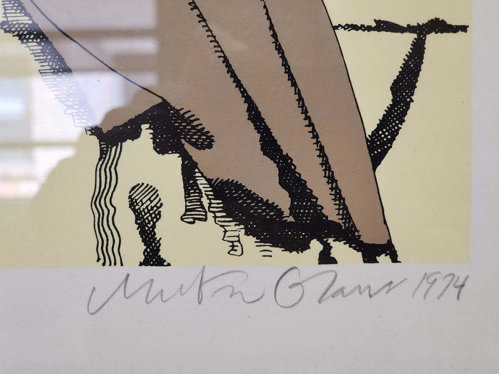 Milton Glaser Olympia And Ollie 1974 Gesigneerde Artist Proof Lithografie photo vintage