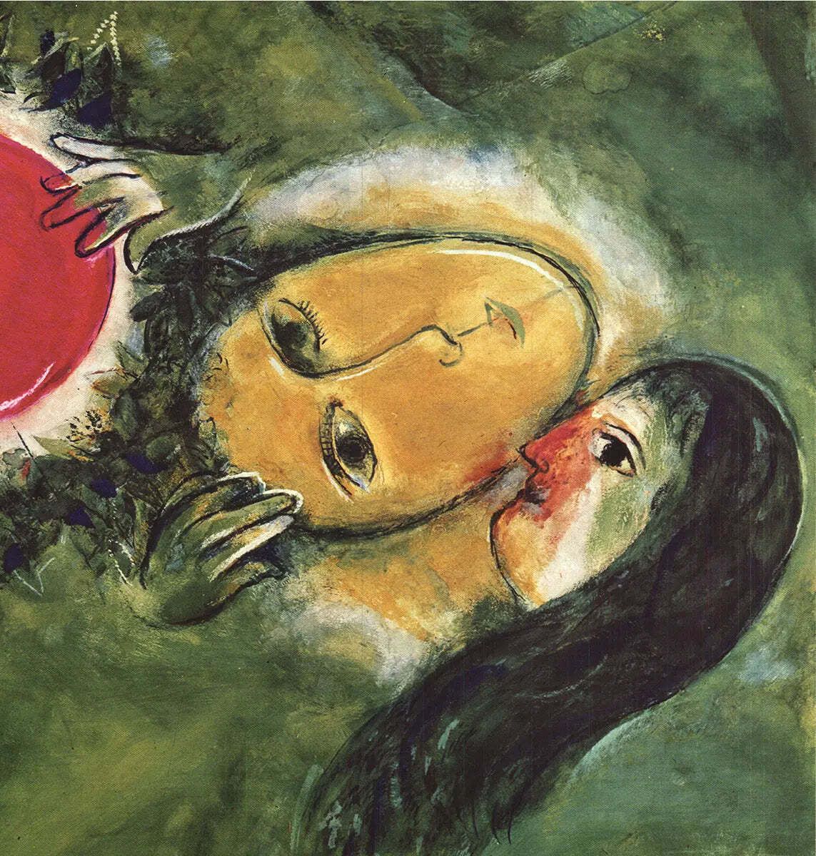 Original Marc Chagall Le Soleil A St Jean 1970 Offset Lithograph photo for sale