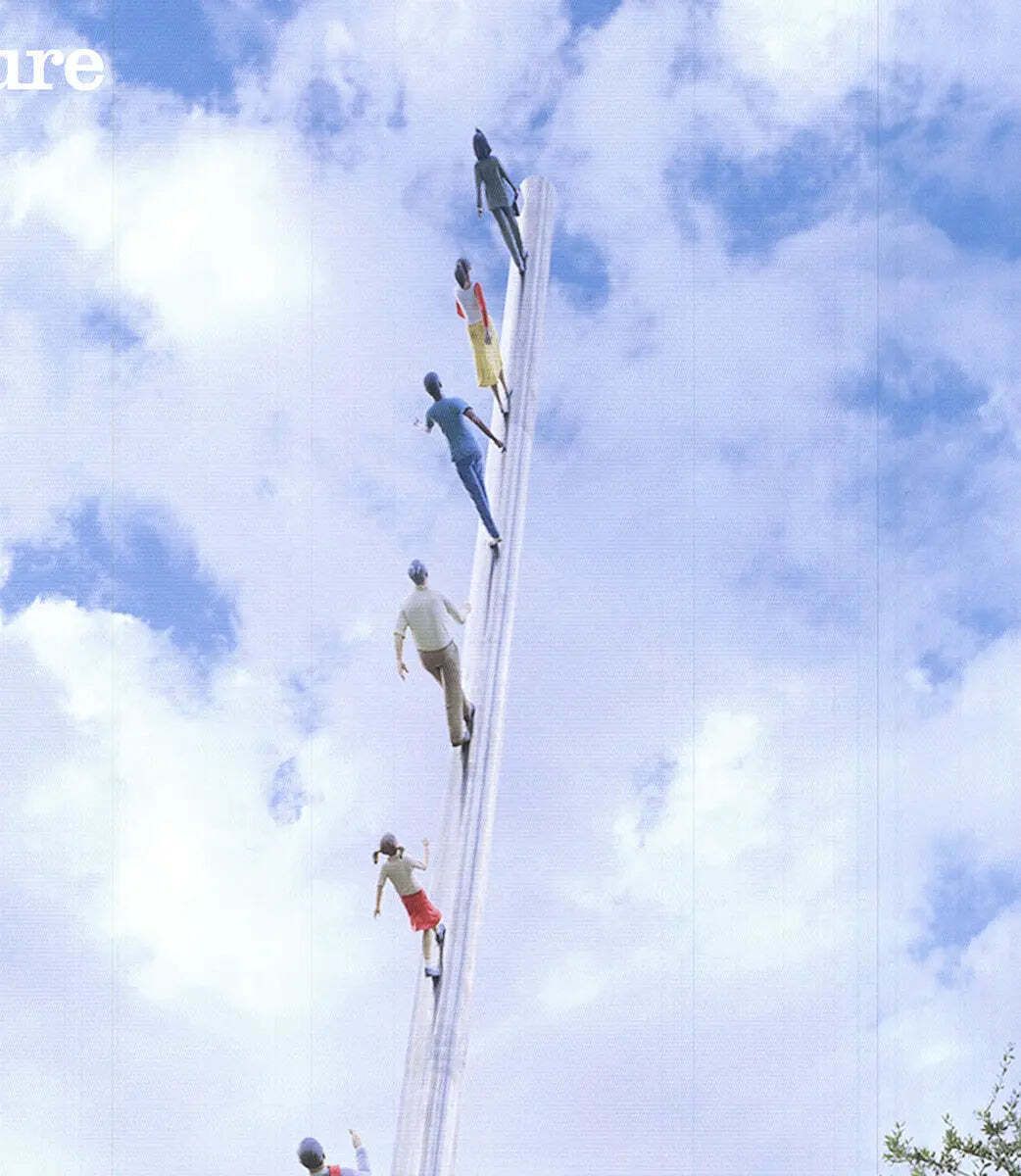 Jonathan Borofsky Walking To The Sky 1990 Nasher Sculpture Center Poster photo for sale