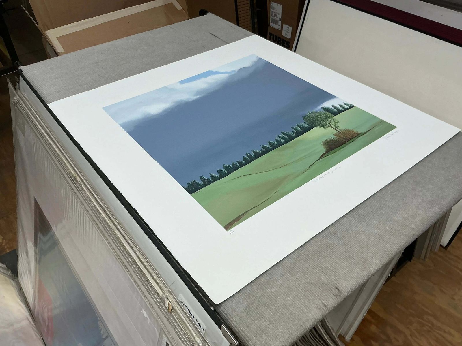 Sérigraphie signée Gretchen Dow Simpson, Waverly, Pennsylvanie, édition limitée photo Art