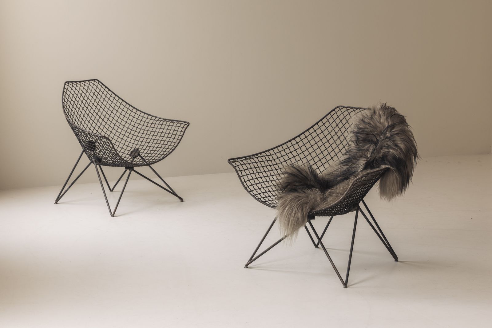 Uitzonderlijk zeldzaam paar DU 43 lounge chairs van Gastone Rinaldi voor RIMA, jaren 1950