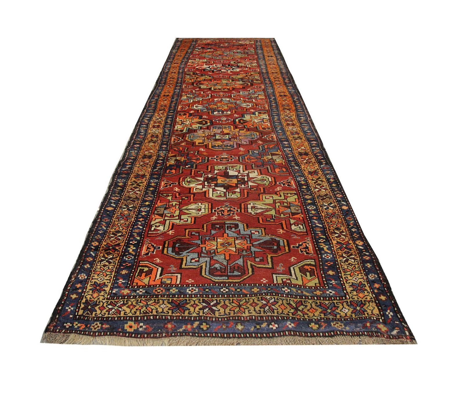 Antique Rug, Turkmen Oriental Runner, Living Room Carpet Runner photo vintage