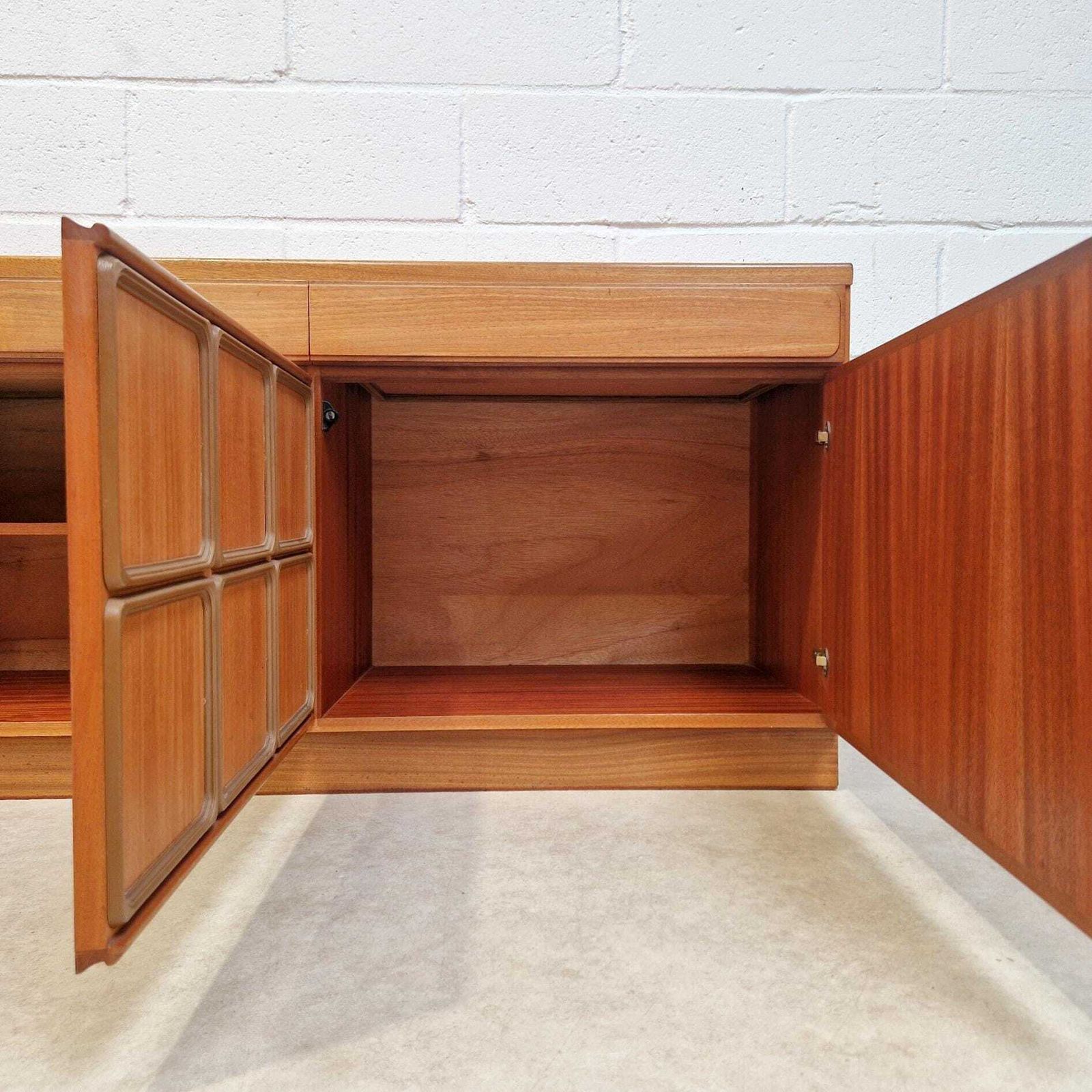 McIntosh Vintage Mid Century Danish Design Medium Teak Long Sideboard Buffet Credenza Pg234 photo vinterior