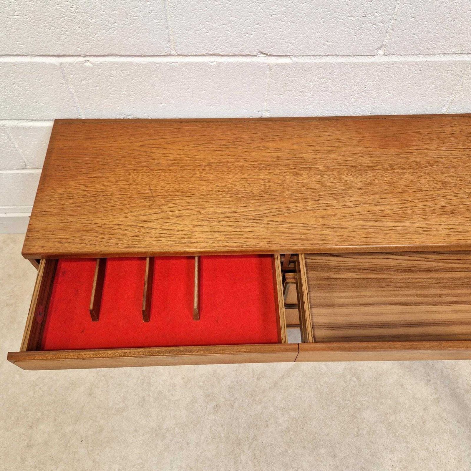 McIntosh Vintage Mid Century Danish Design Medium Teak Long Sideboard Buffet Credenza Pg234 photo vintage