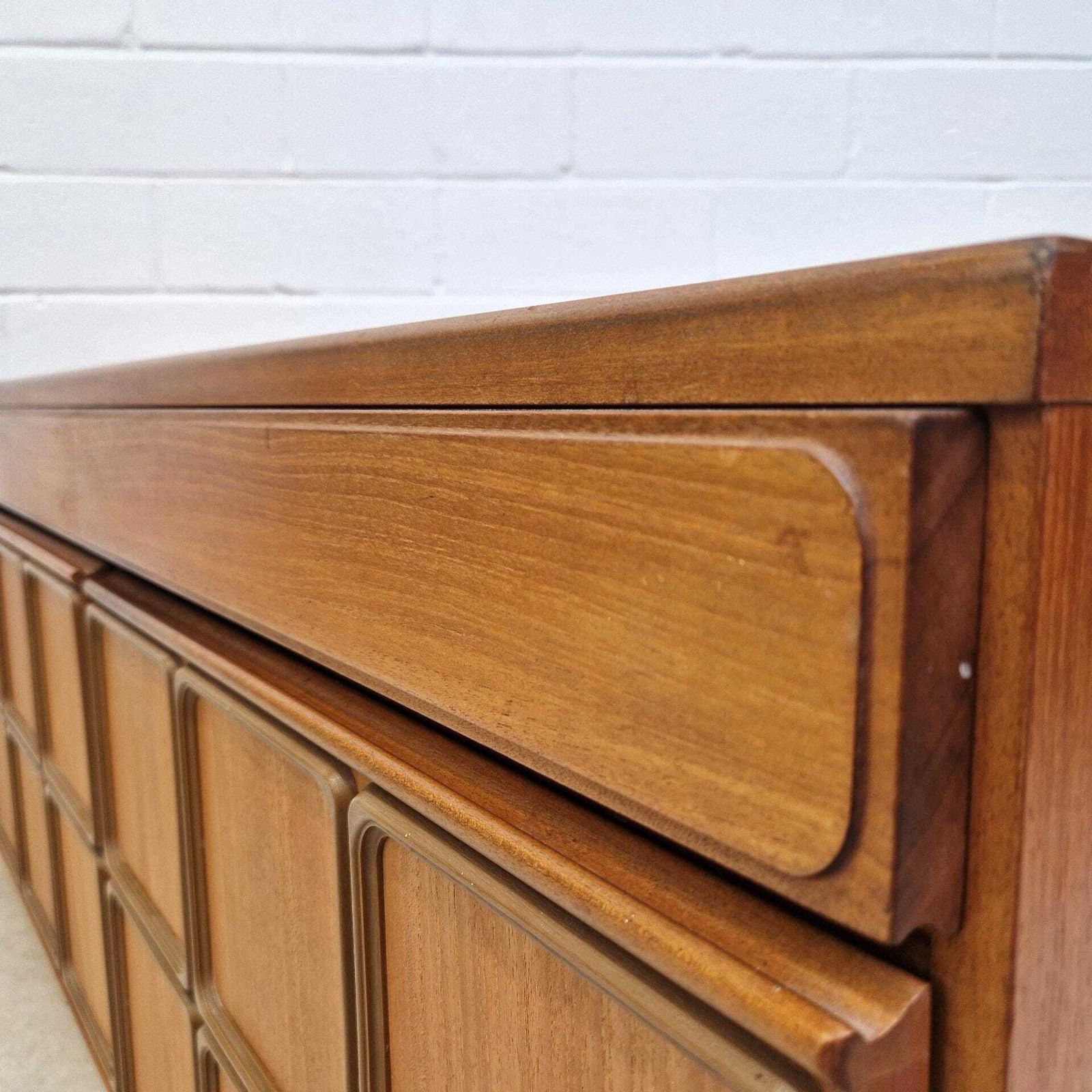 Furniture McIntosh Vintage Mid Century Danish Design Medium Teak Long Sideboard Buffet Credenza Pg234 photo