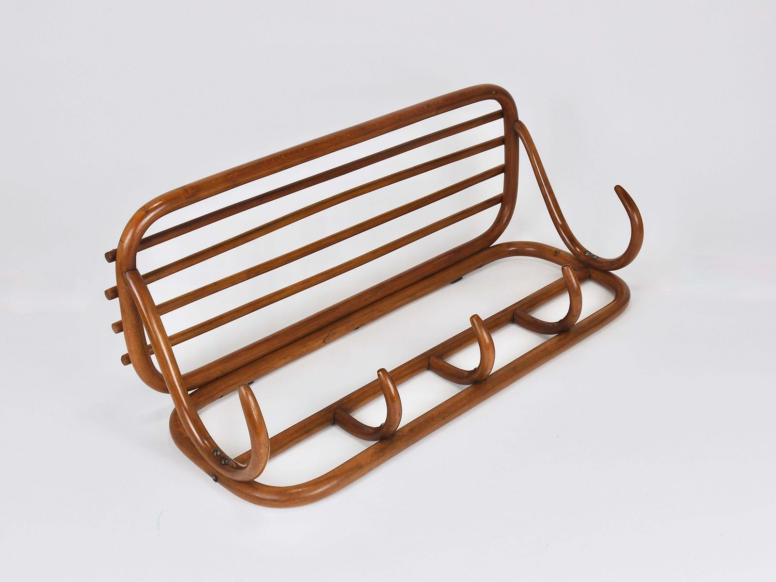 Thonet Wenen Art Nouveau Secessionist gebogen kapstok, ca. 1900, Oostenrijk photo Meubels