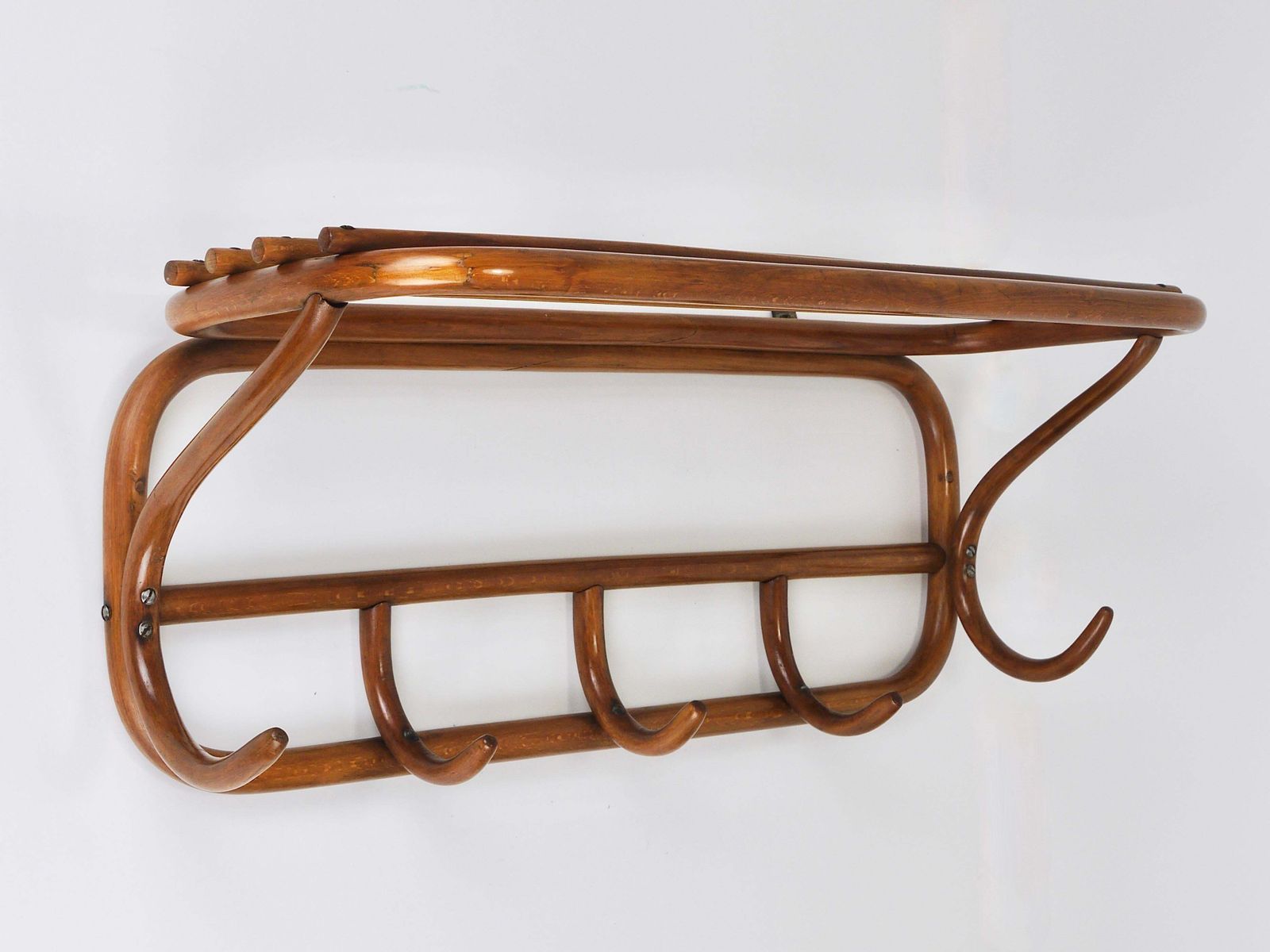 1209.0 Thonet Wenen Art Nouveau Secessionist gebogen kapstok, ca. 1900, Oostenrijk photo
