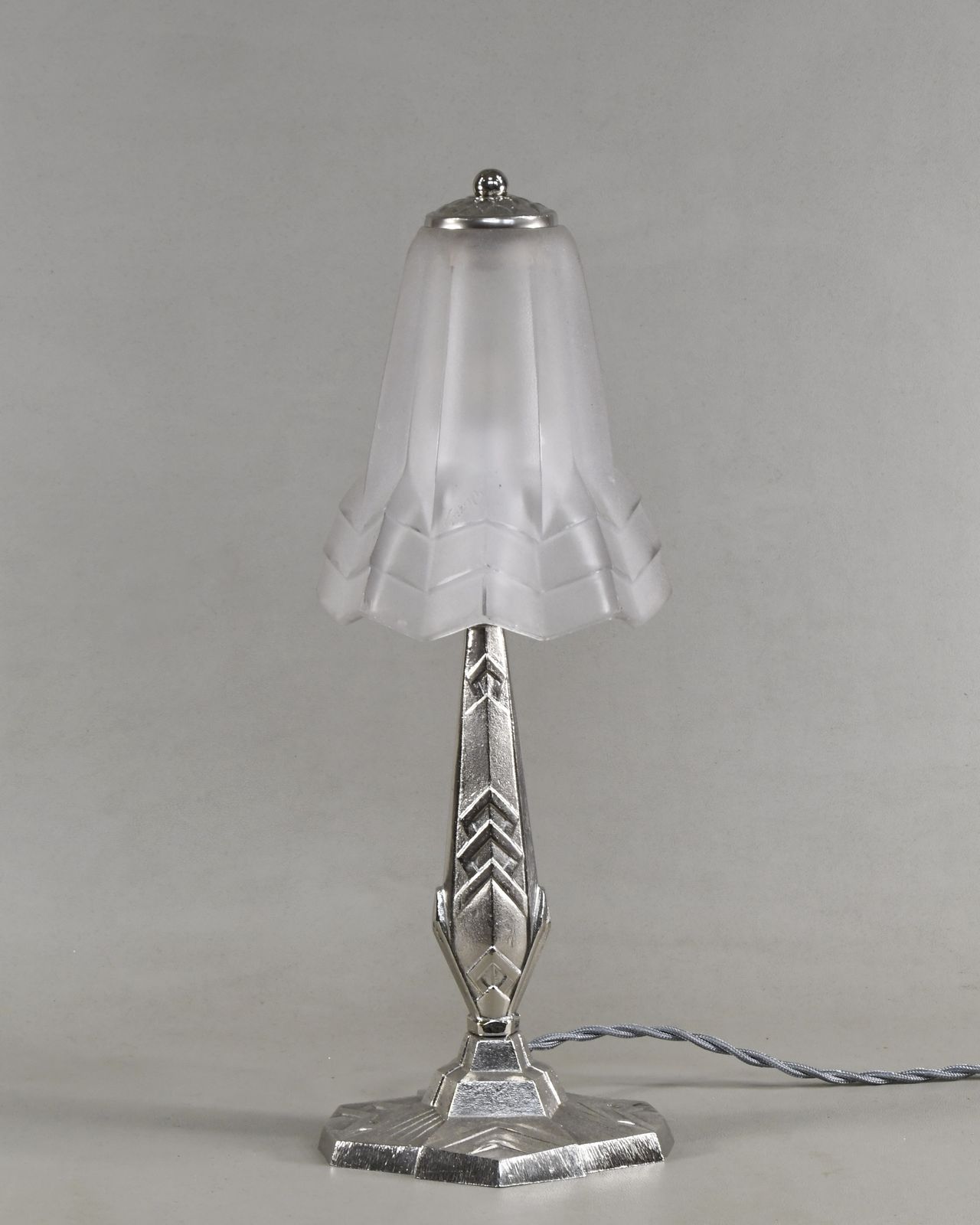 Franse art deco lamp ca. 1930 by Degue